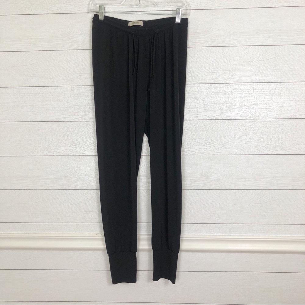 Humanoid Black Mesh Drawstring Joggers Size Medium‎